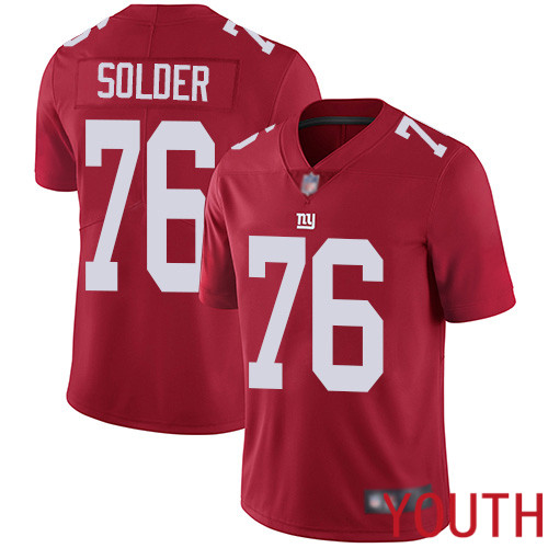 Youth New York Giants #76 Nate Solder Red Limited Red Inverted Legend Football NFL Jersey->youth nfl jersey->Youth Jersey